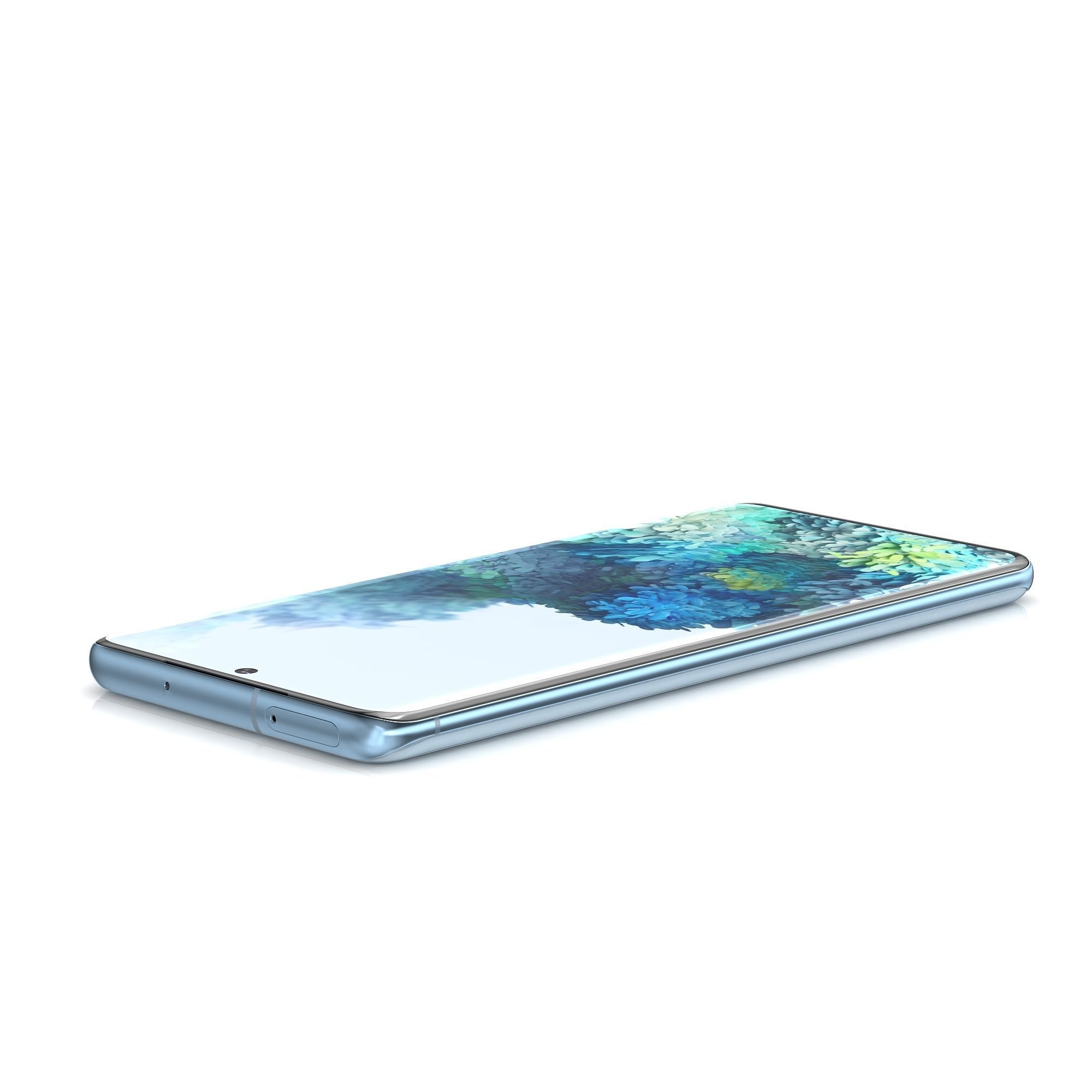 Samsung Galaxy S20 Cloud Blue Low-poly 3D model_8