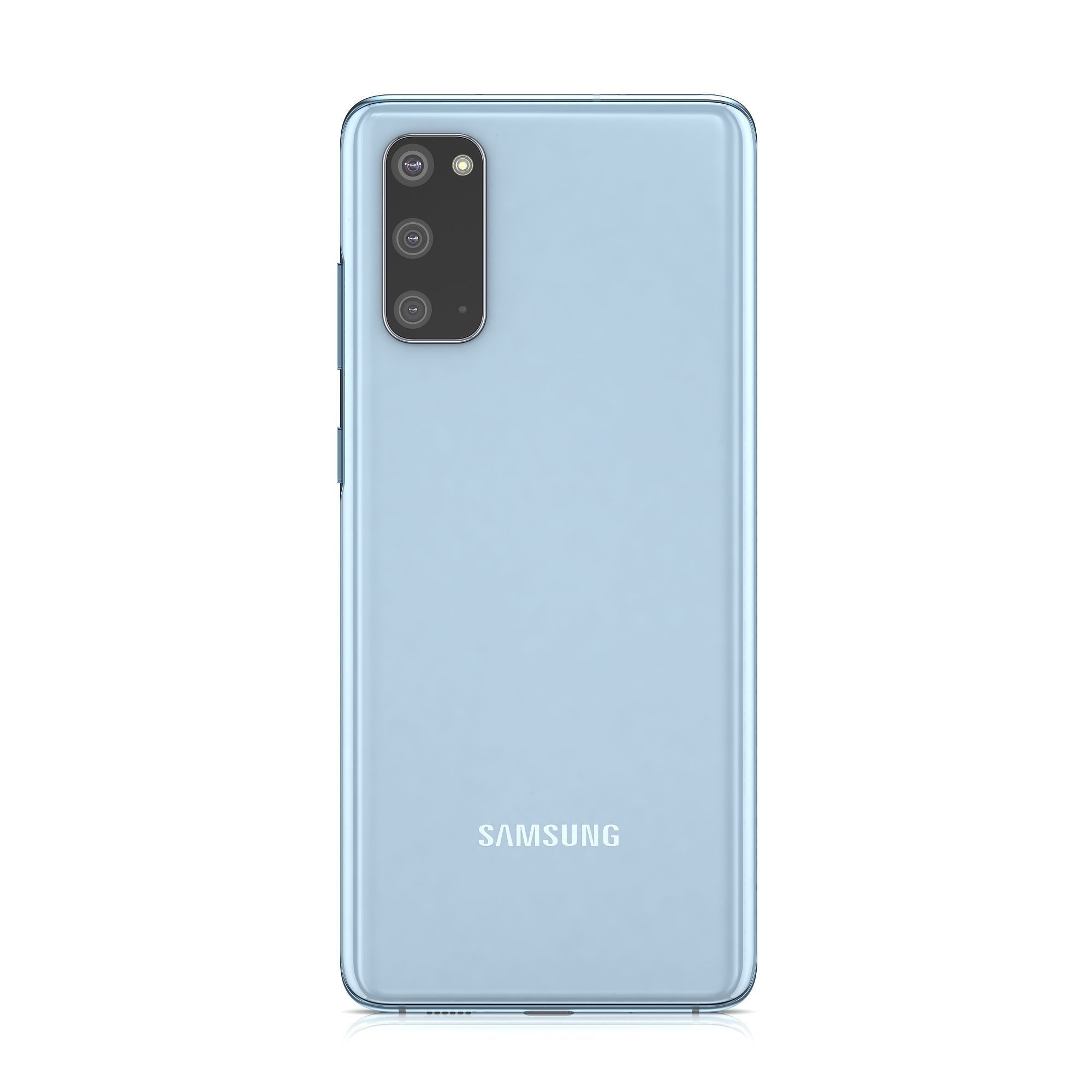 Samsung Galaxy S20 Cloud Blue Low-poly 3D model_1