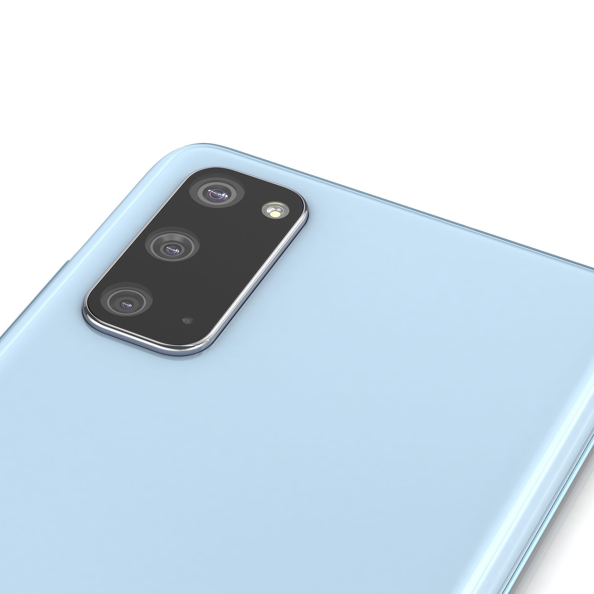Samsung Galaxy S20 Cloud Blue Low-poly 3D model_16
