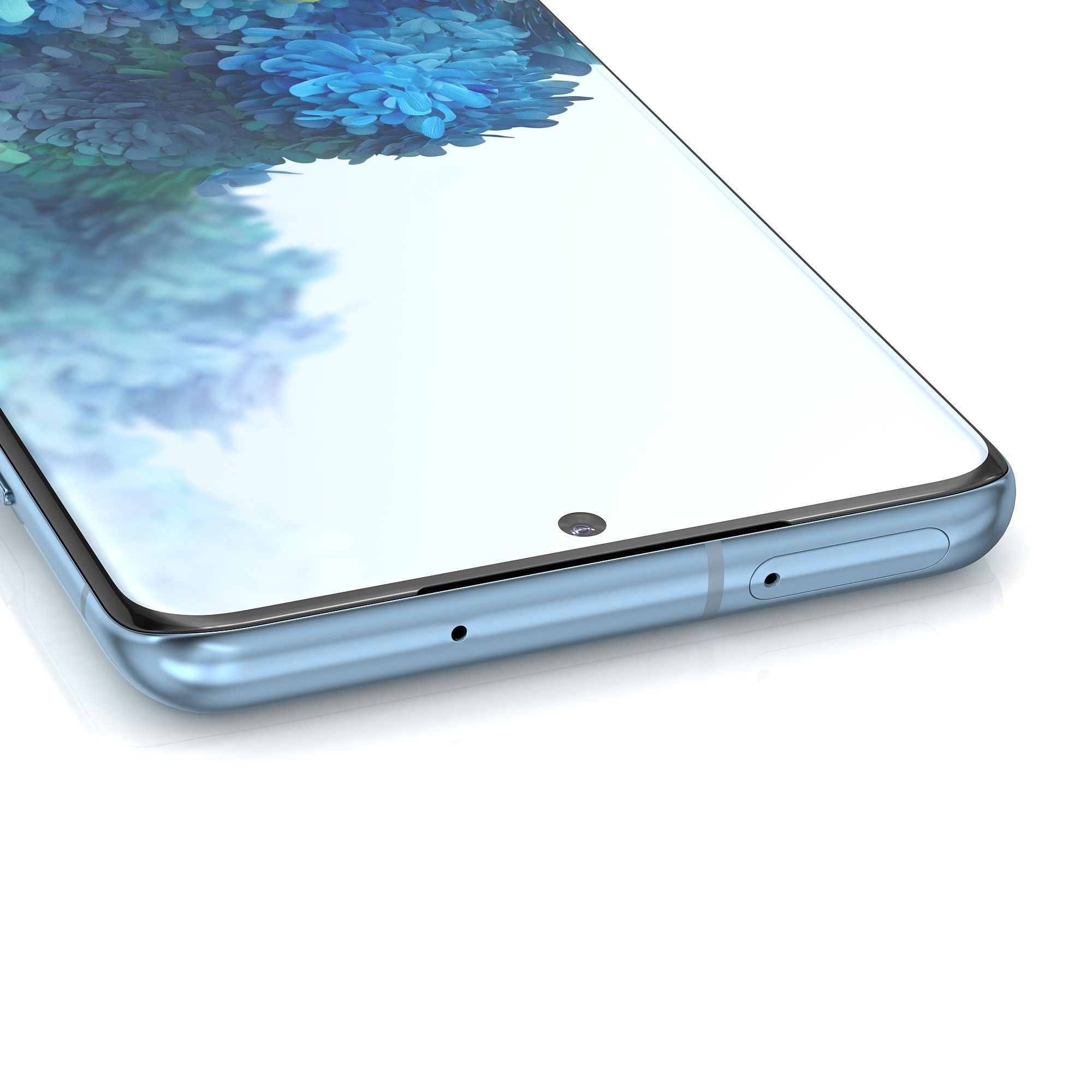 Samsung Galaxy S20 Cloud Blue Low-poly 3D model_15