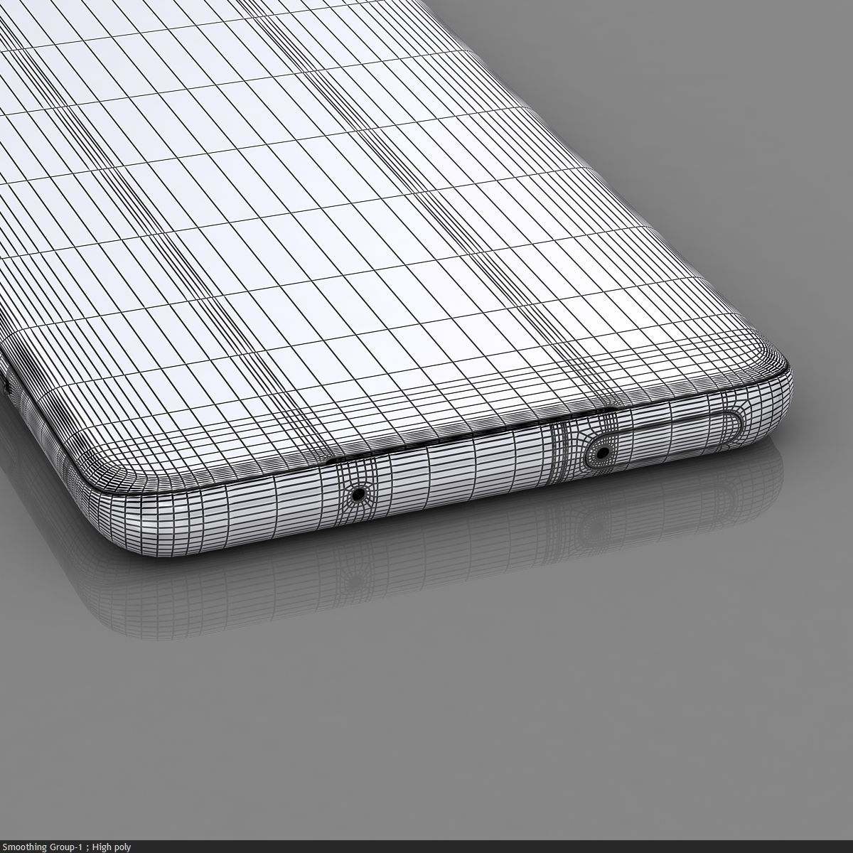 Samsung Galaxy S20 Cloud Blue Low-poly 3D model_49