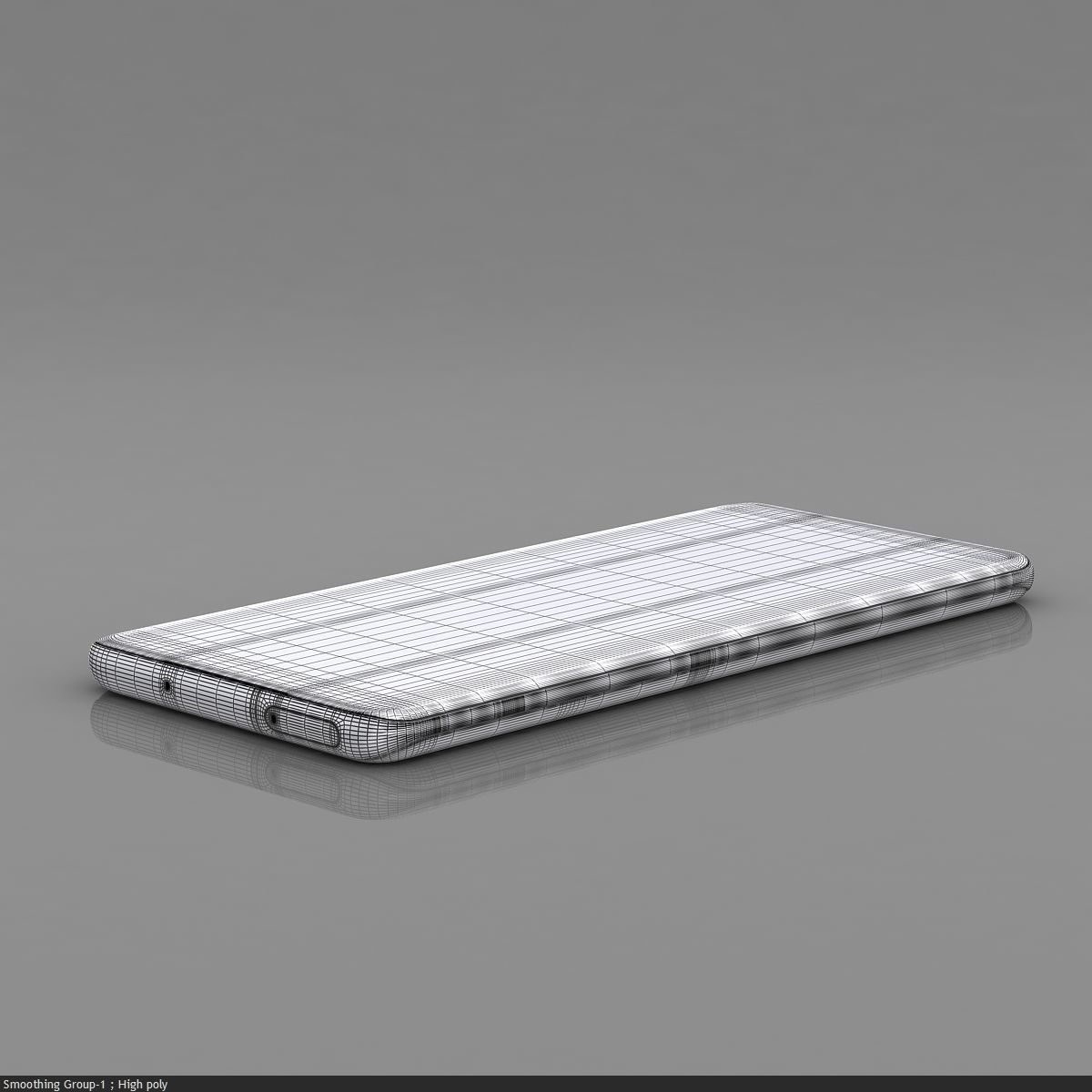 Samsung Galaxy S20 Cloud Blue Low-poly 3D model_42