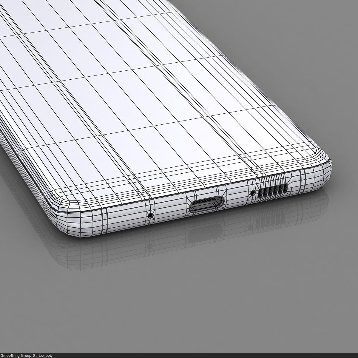 Samsung Galaxy S20 Cloud Blue Low-poly 3D model_32