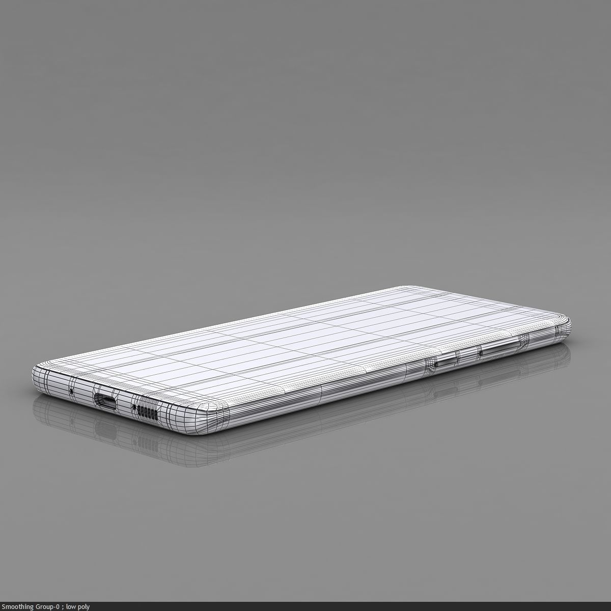 Samsung Galaxy S20 Cloud Blue Low-poly 3D model_27