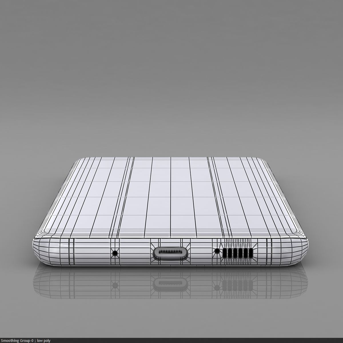 Samsung Galaxy S20 Cloud Blue Low-poly 3D model_24