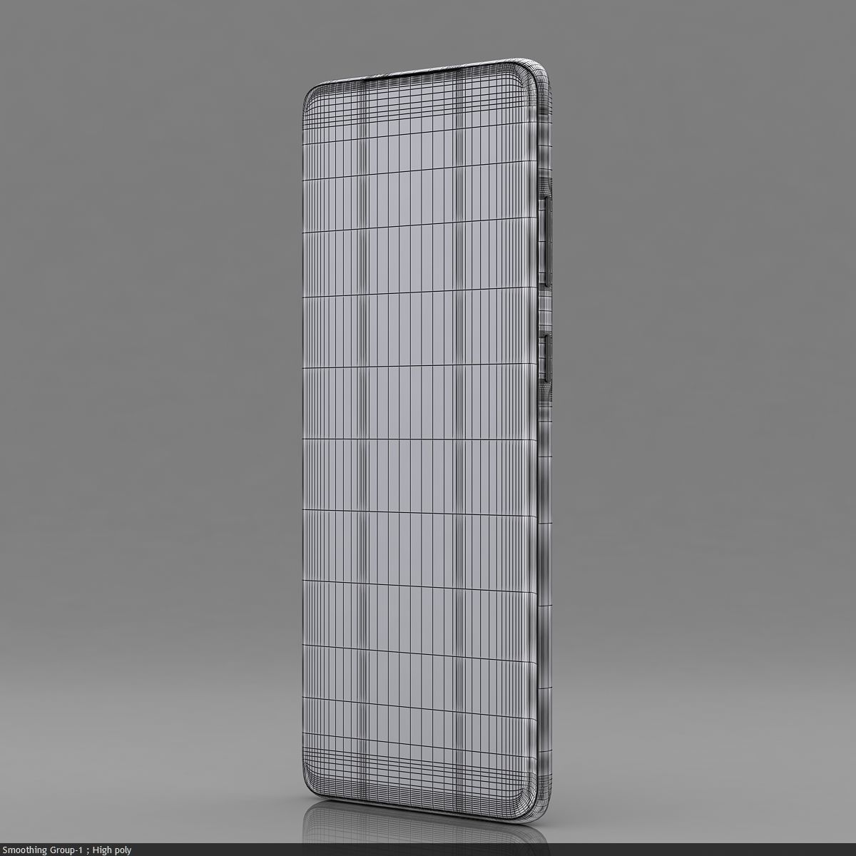 Samsung Galaxy S20 Cloud Blue Low-poly 3D model_37