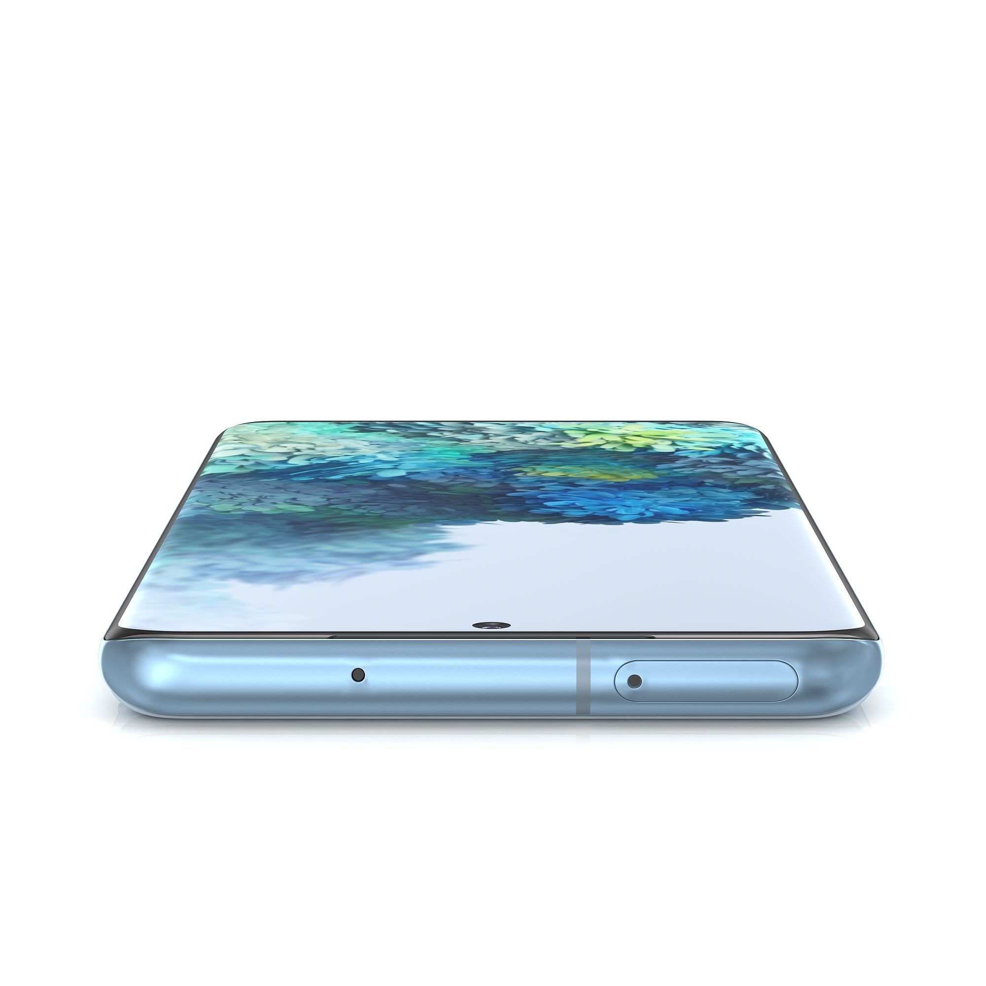 Samsung Galaxy S20 Cloud Blue Low-poly 3D model_7