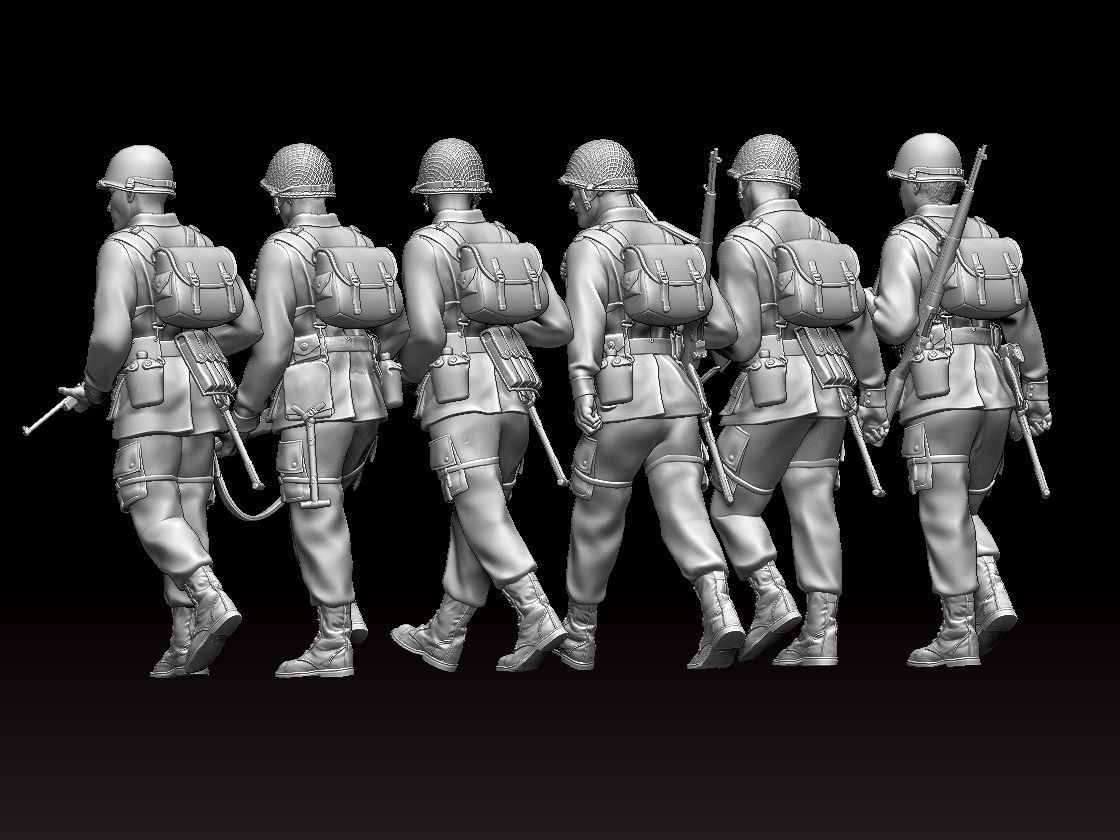 American soldiers ww2 3D model 3D printable | CGTrader