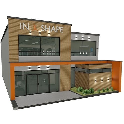 Fitness Gym Low-poly 3D model