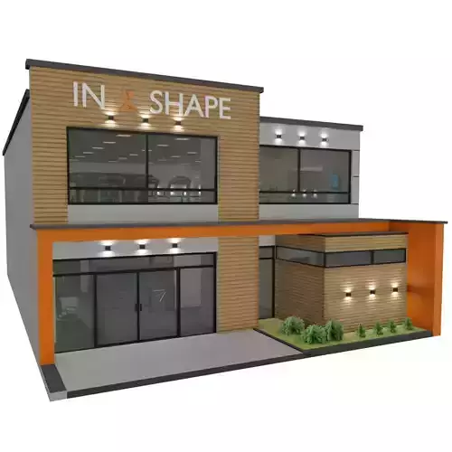 Fitness Gym Low-poly 3D model