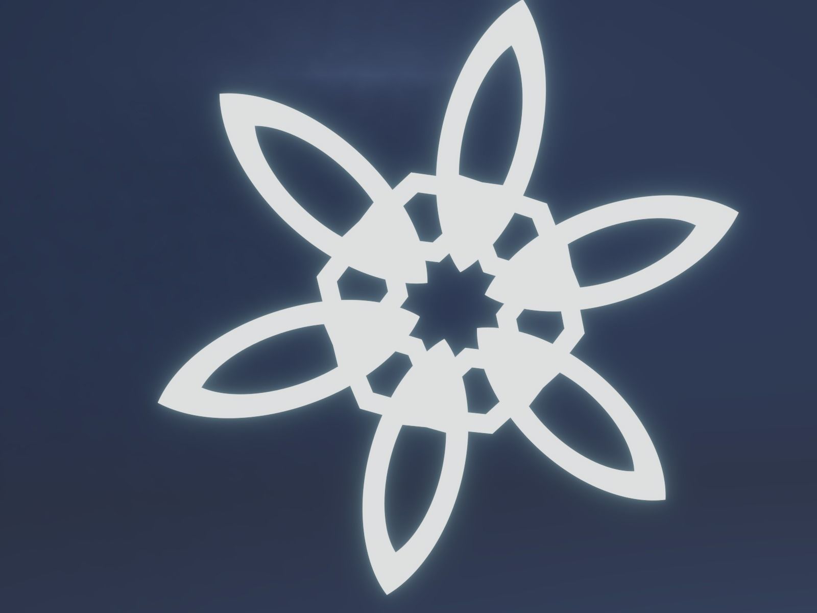 snowflake decoration ornament coaster 3D print model_14