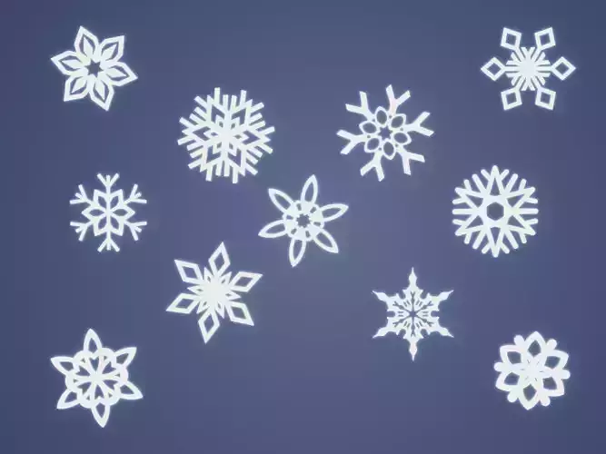 snowflake decoration ornament coaster 3D print model