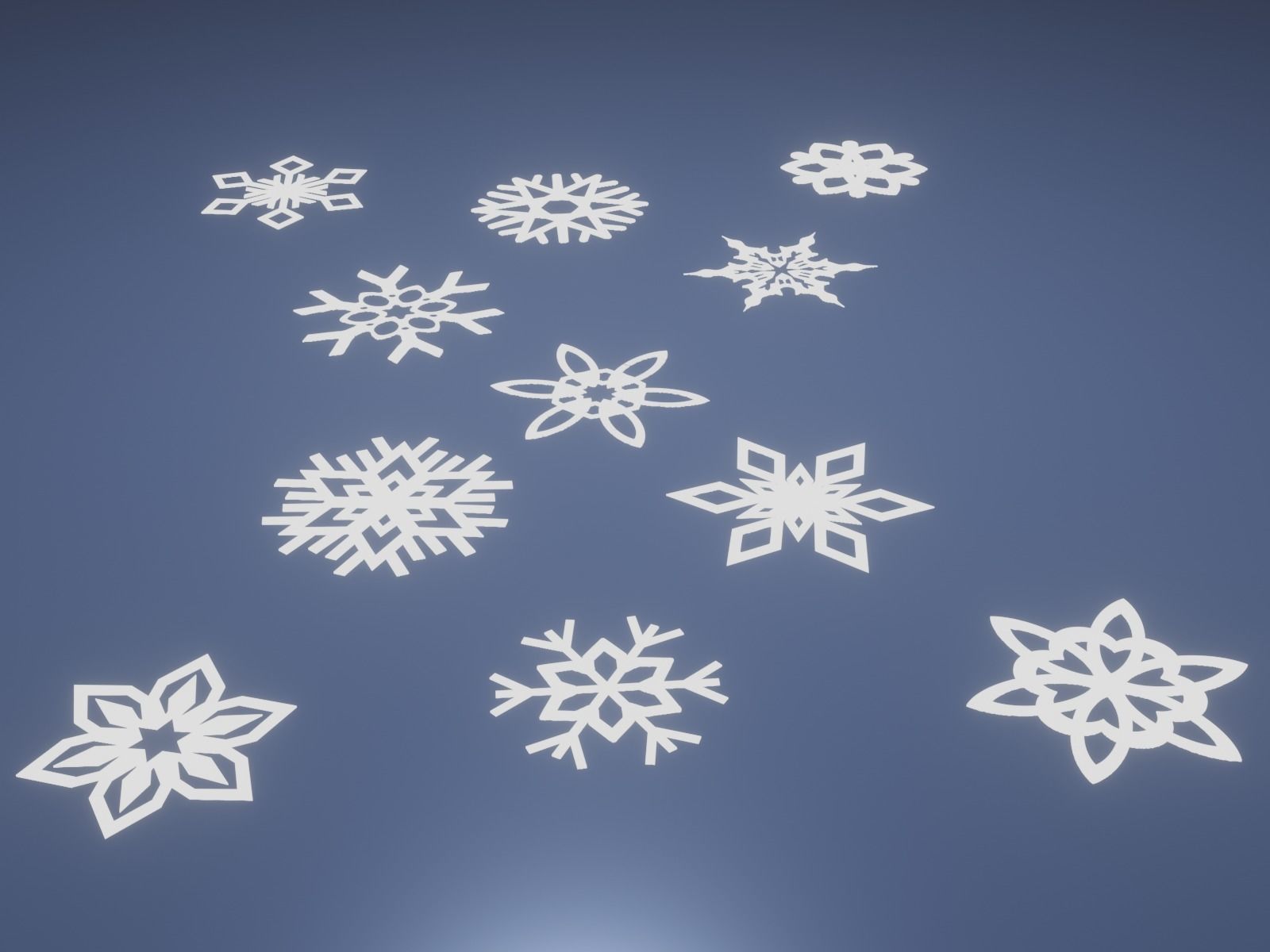 snowflake decoration ornament coaster 3D print model_2