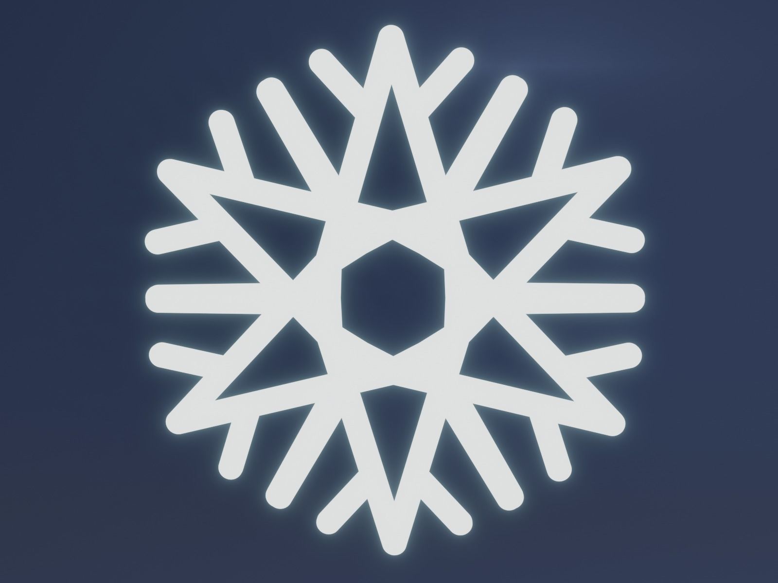 snowflake decoration ornament coaster 3D print model_4
