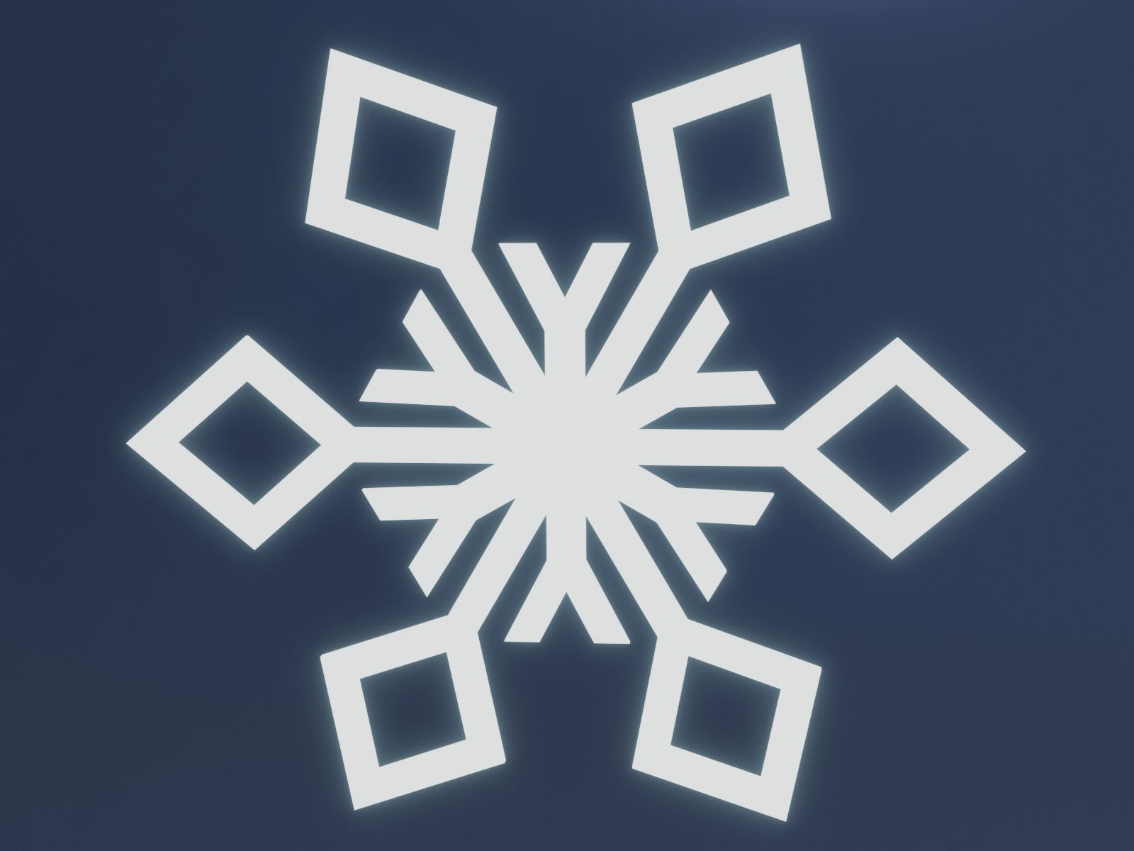 snowflake decoration ornament coaster 3D print model_9