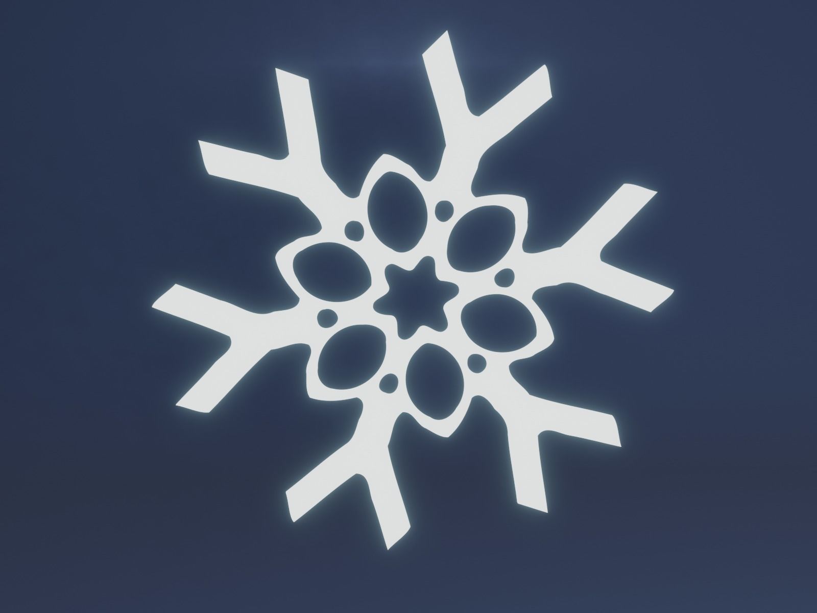 snowflake decoration ornament coaster 3D print model_13