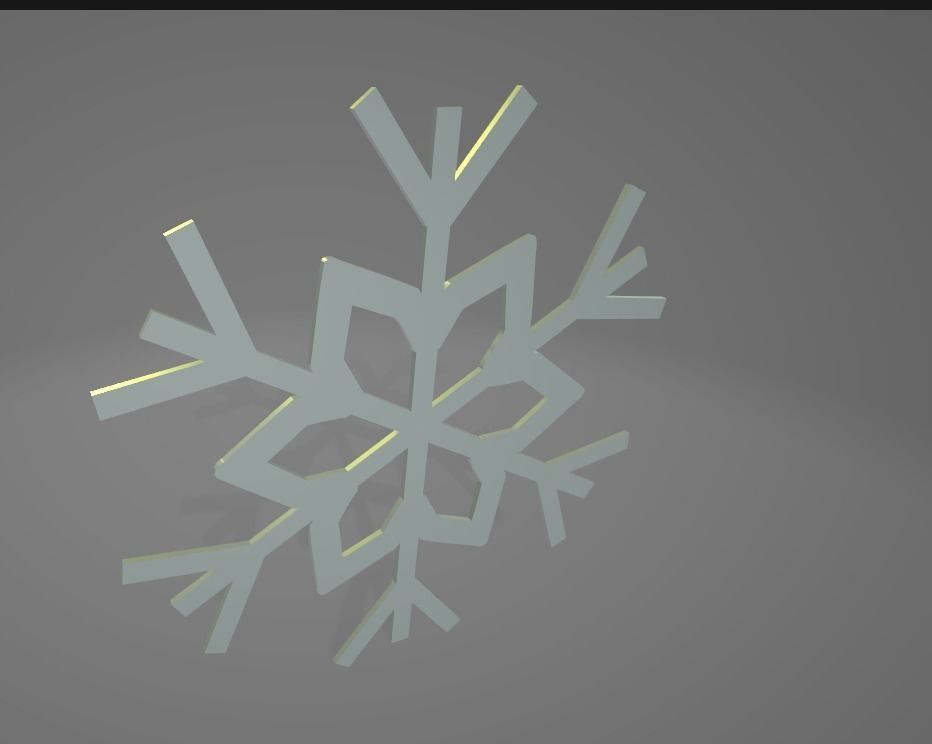 snowflake decoration ornament coaster 3D print model_19