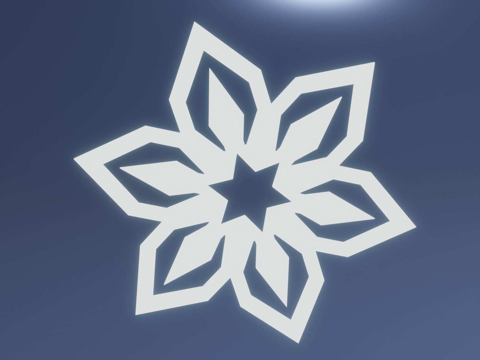 snowflake decoration ornament coaster 3D print model_11