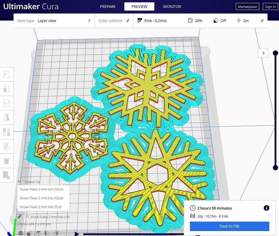 snowflake decoration ornament coaster 3D print model_17