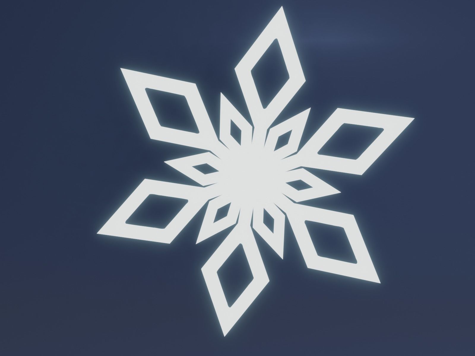 snowflake decoration ornament coaster 3D print model_5