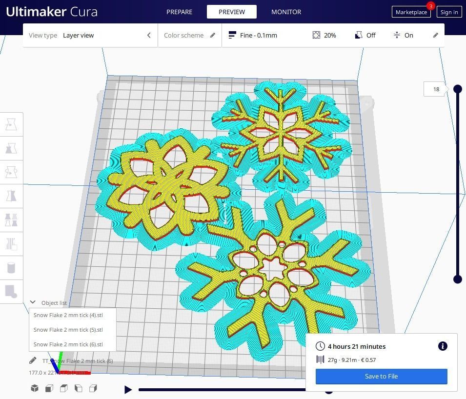 snowflake decoration ornament coaster 3D print model_15