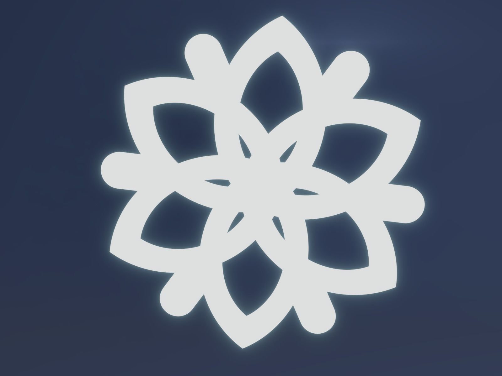 snowflake decoration ornament coaster 3D print model_10