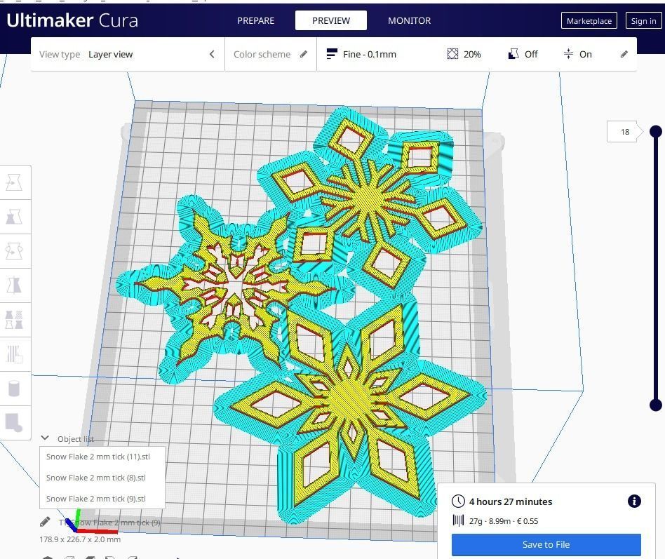 snowflake decoration ornament coaster 3D print model_18