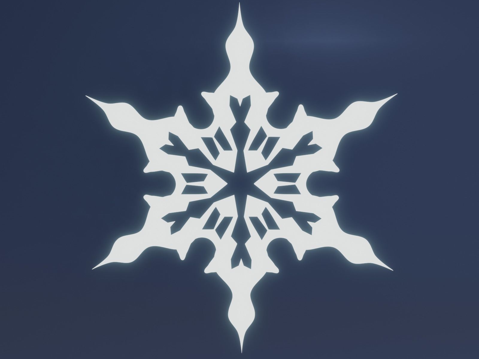 snowflake decoration ornament coaster 3D print model_7