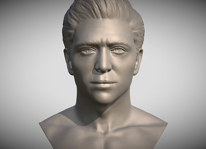 Handsome man bust 3D printing ready TYPE 3 3D print model