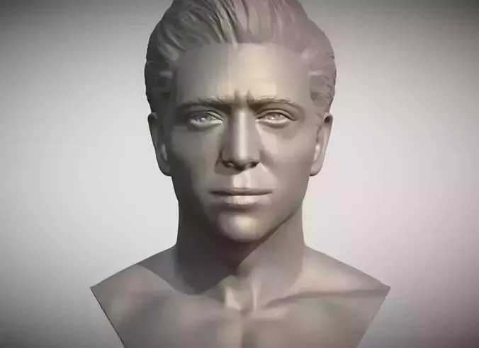 Handsome man bust 3D printing ready TYPE 3 3D print model