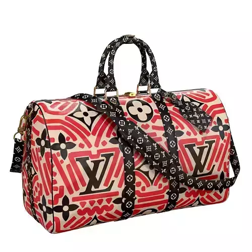 Louis Vuitton Bag Keepall Bandouliere 45 Crafty Red Low-poly 3D model