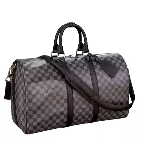 Louis Vuitton Bag Keepall Bandouliere 45 Damier Cobalt Low-poly 3D model