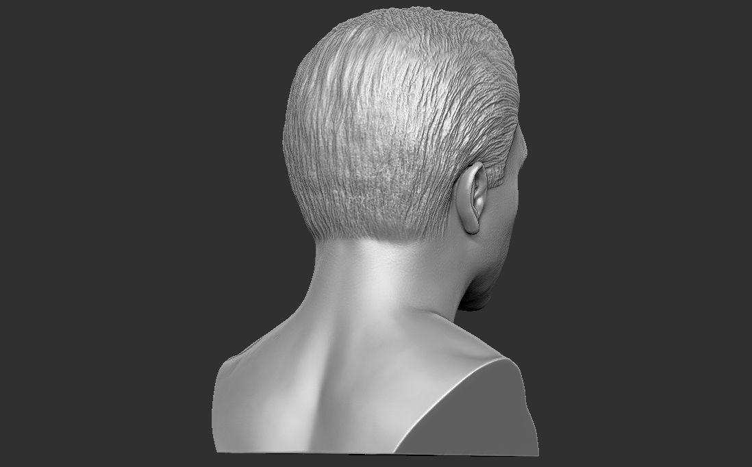Handsome brunette man head TYPE 3 3D model_22