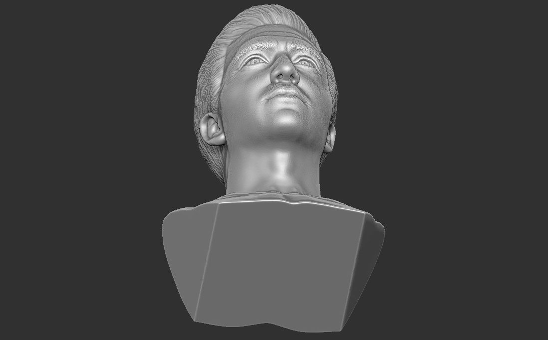 Handsome brunette man head TYPE 3 3D model_35