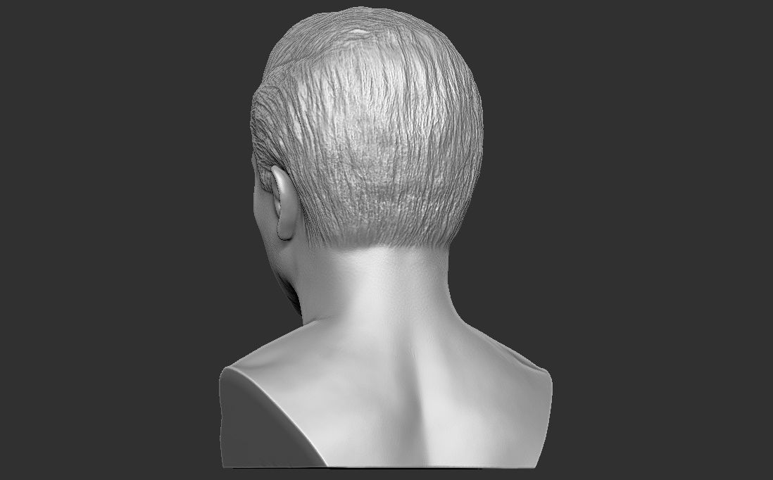 Handsome brunette man head TYPE 3 3D model_21