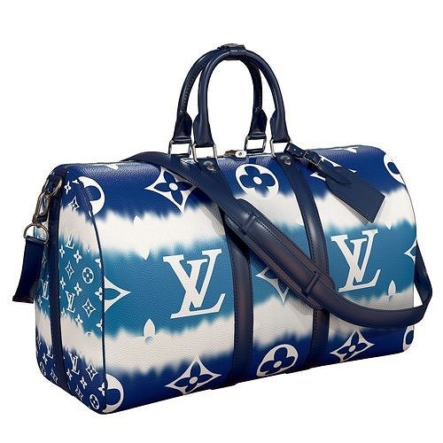 Louis Vuitton Bag Keepall Bandouliere 45 Escale Blue Low-poly 3D model