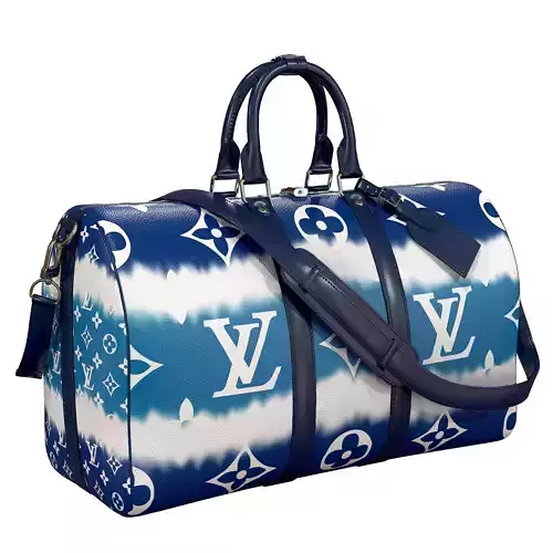 Louis Vuitton Bag Keepall Bandouliere 45 Escale Blue Low-poly 3D model