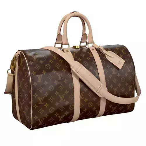 Louis Vuitton Bag Keepall Bandouliere 45 Monogram Canvas Low-poly 3D model