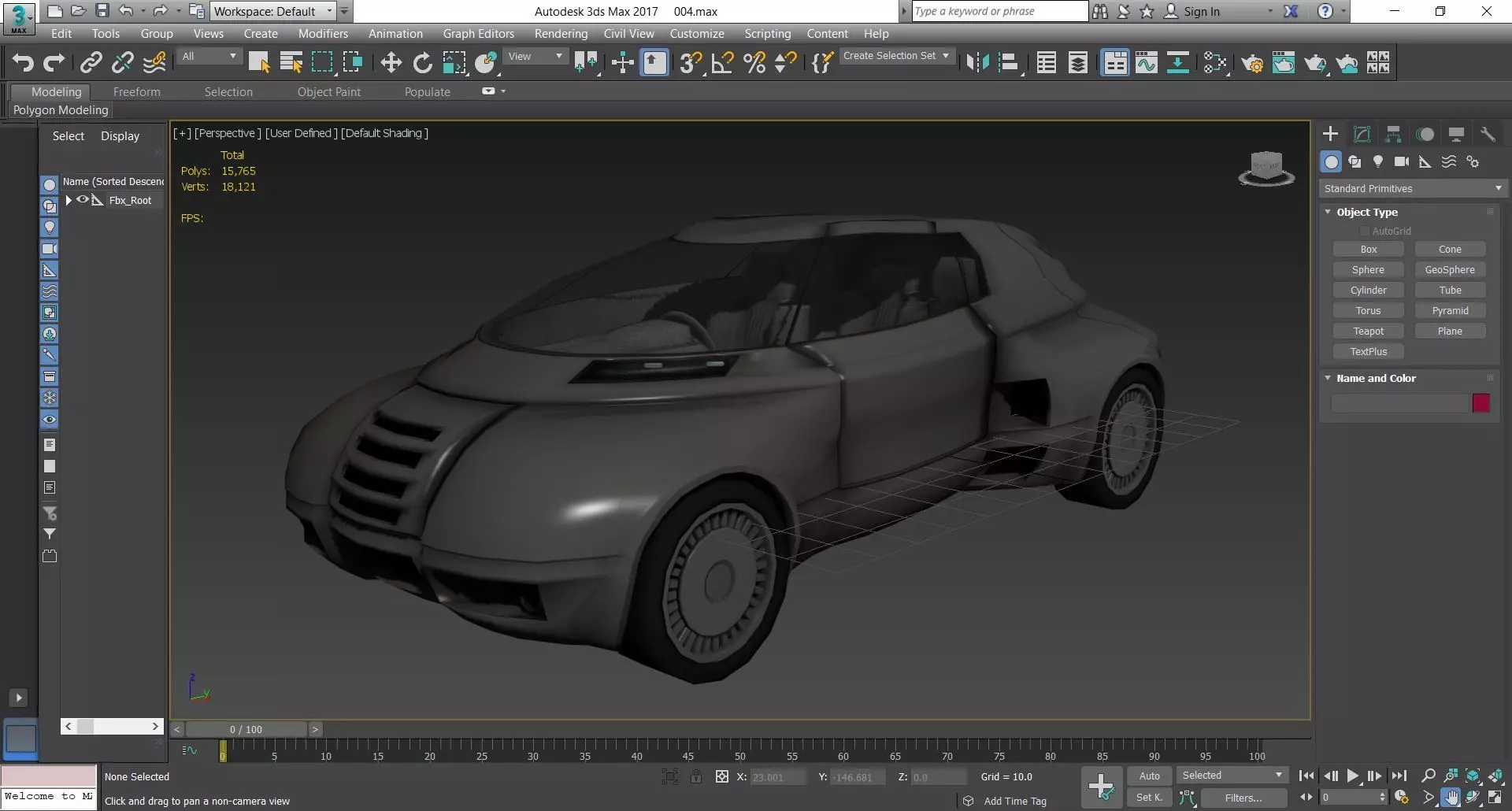 Car - Futuristic 3D model_0