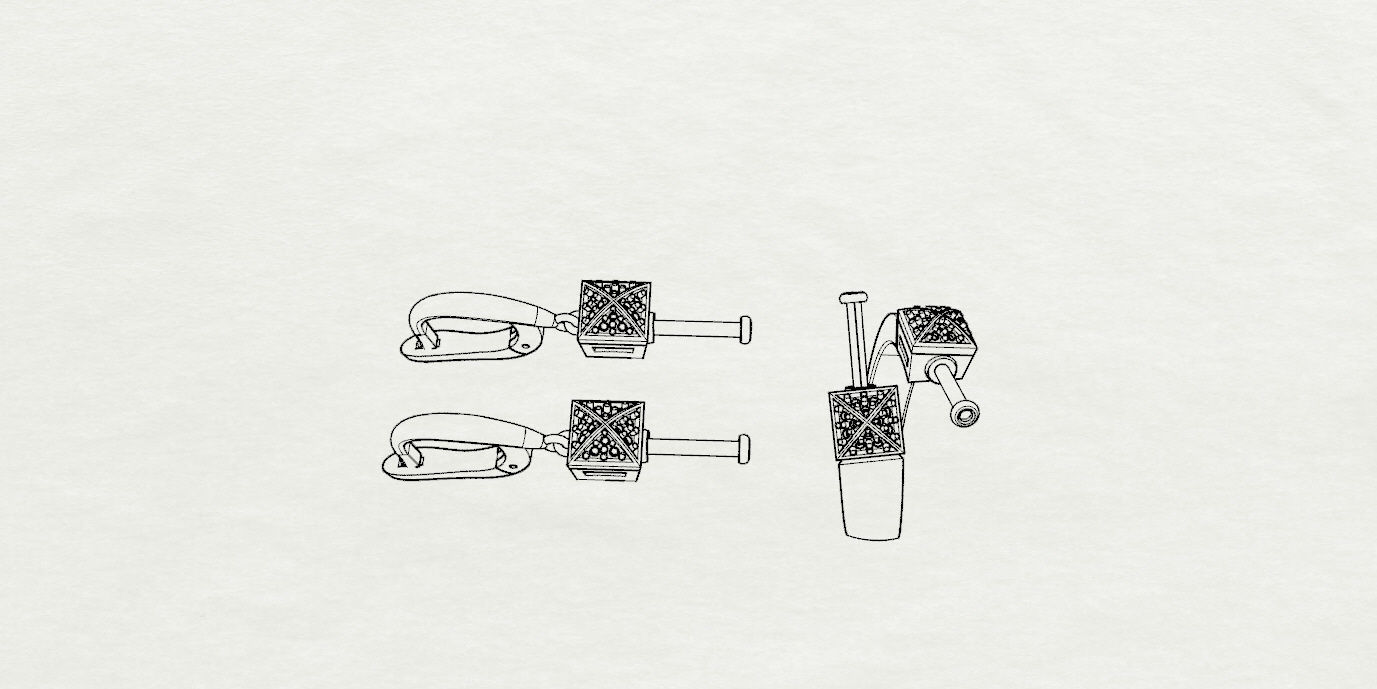 Ring and Earrings  3D print model_18