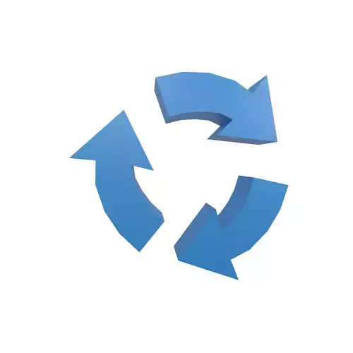Recycle Symbols v6 004 Low-poly 3D model