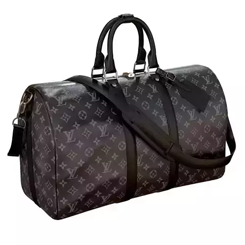 Louis Vuitton Bag Keepall Bandouliere 45 Monogram Eclipse Low-poly 3D model