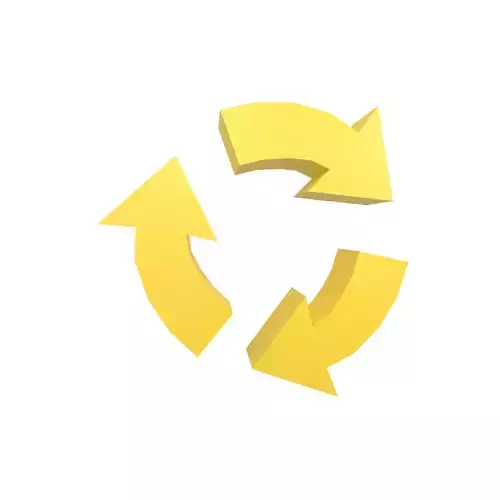 Recycle Symbols v6 005 Low-poly 3D model