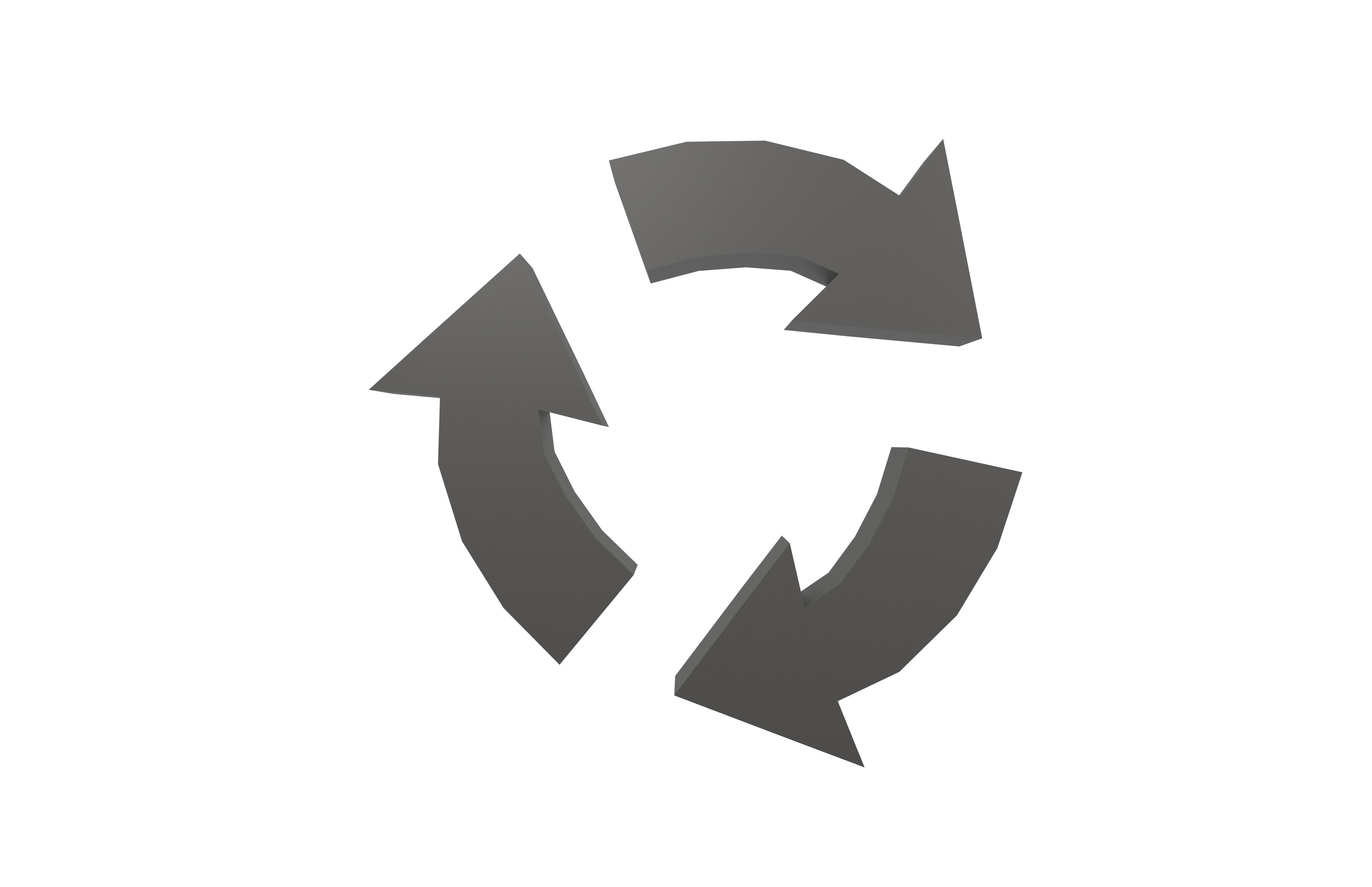 Recycle Symbols v6 006 Low-poly 3D model_1