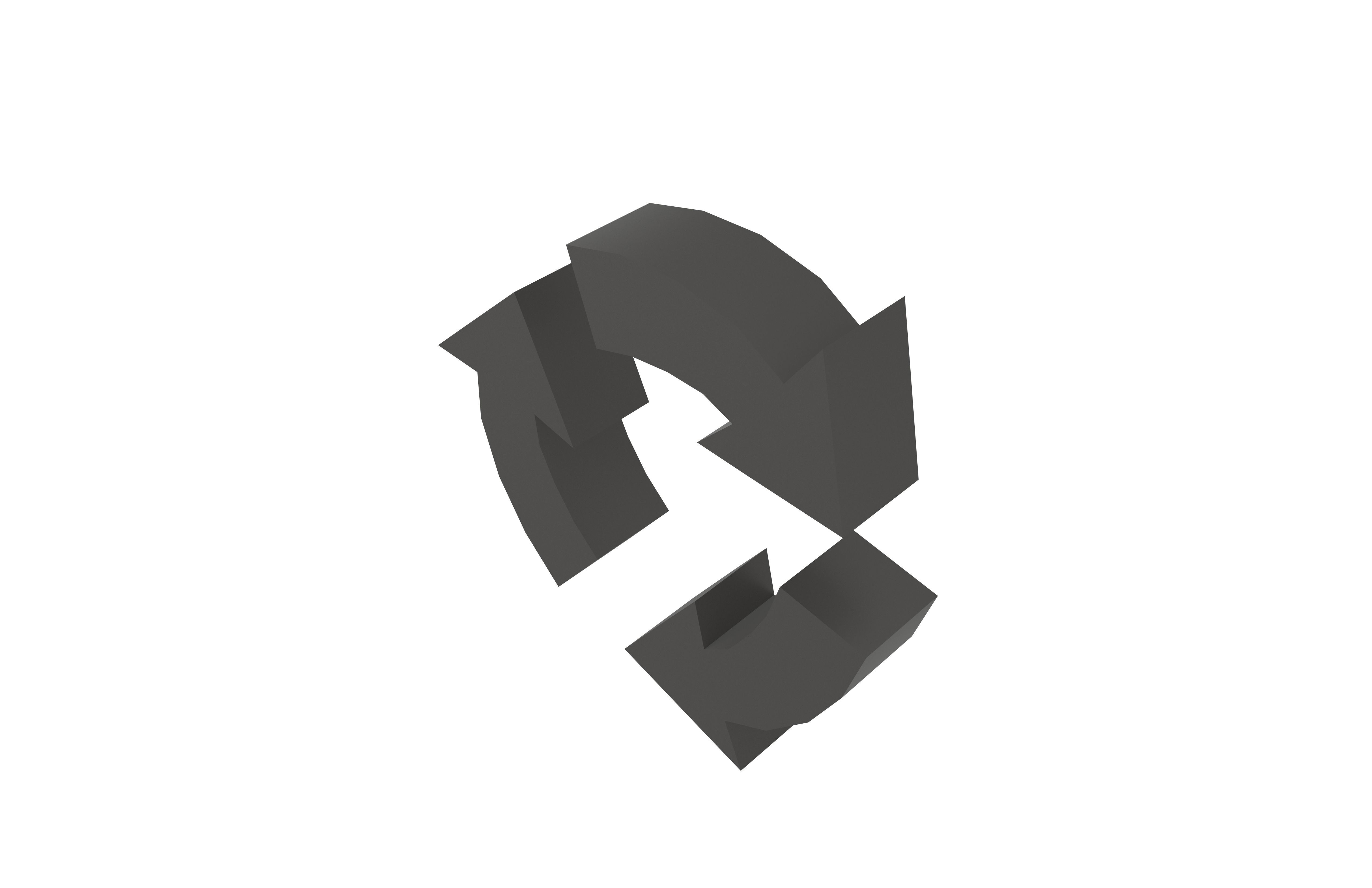 Recycle Symbols v6 006 Low-poly 3D model_2