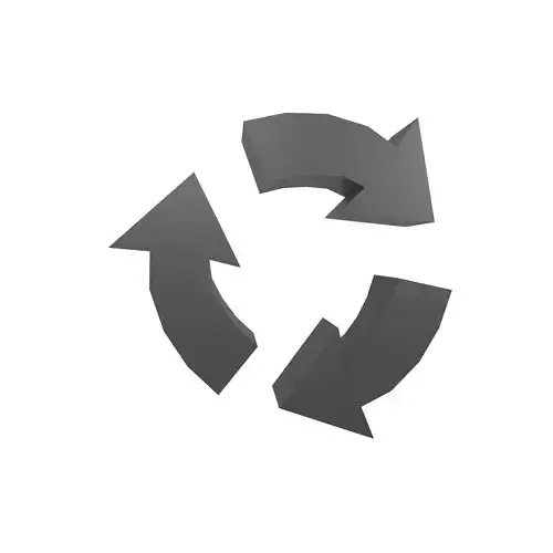 Recycle Symbols v6 006 Low-poly 3D model