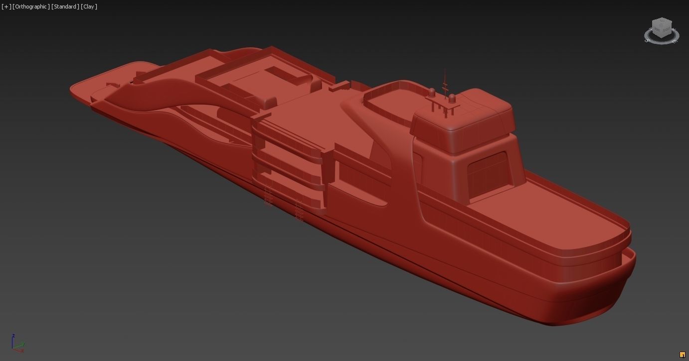 Modern luxury yacht 3D model_10