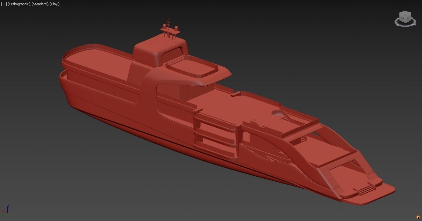 Modern luxury yacht 3D model_9