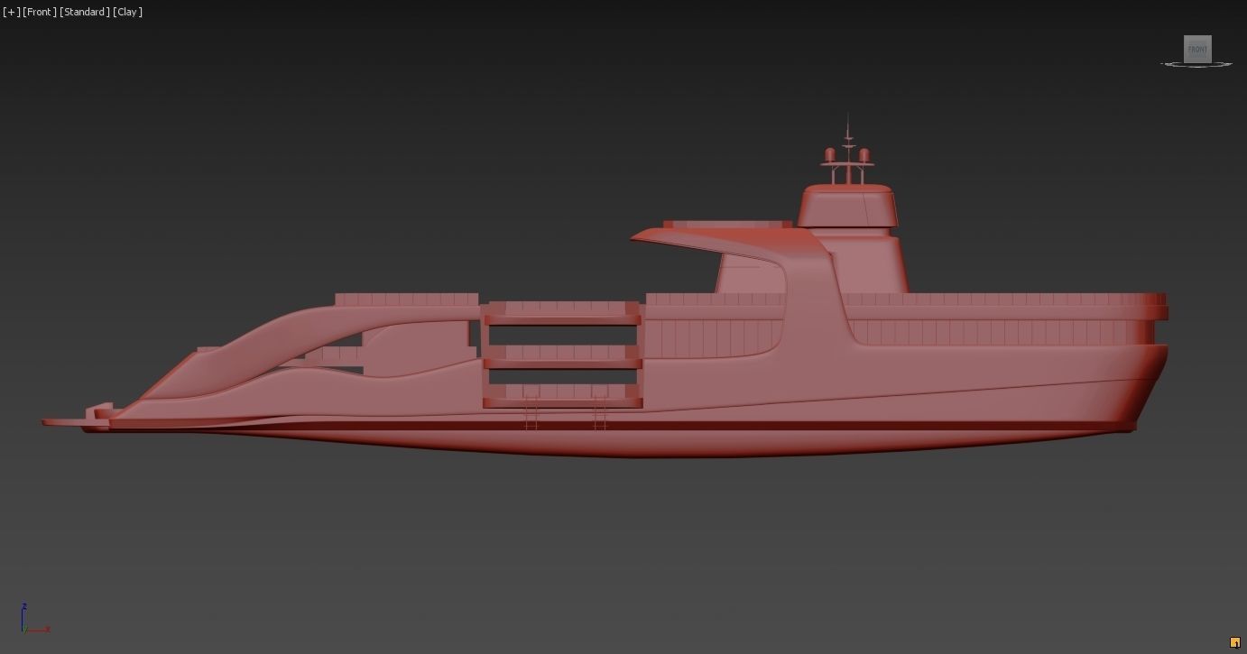 Modern luxury yacht 3D model_6