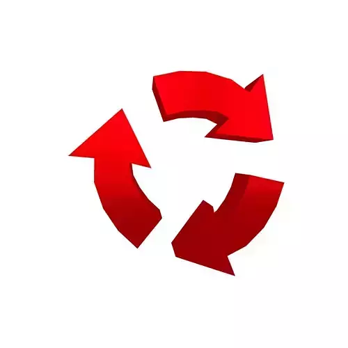 Recycle Symbols v6 010 Low-poly 3D model